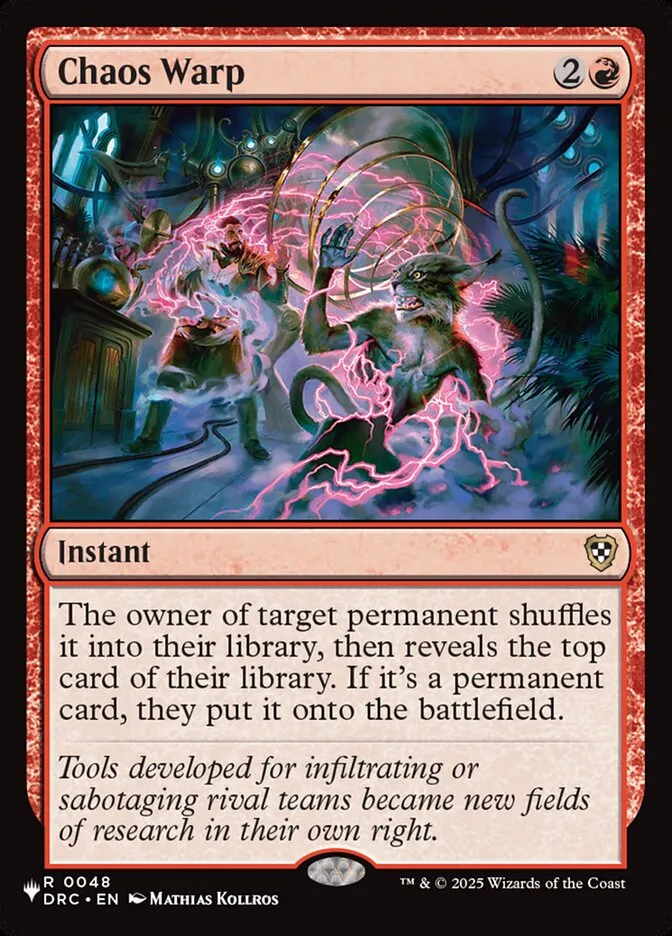 2020 The List Chaos Warp #DRC-48 rare card image
