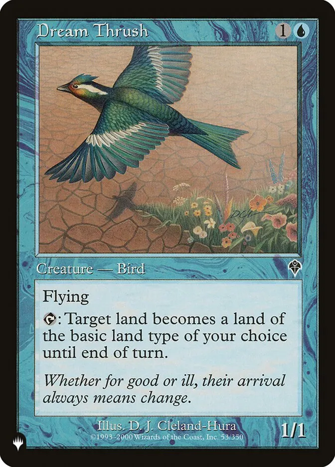 2020 The List Dream Thrush common #INV-53 common card image