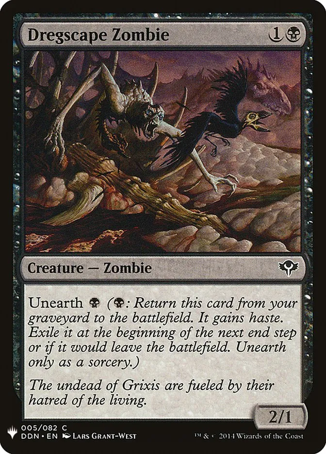 2020 The List Dregscape Zombie common #DDN-5 common card image