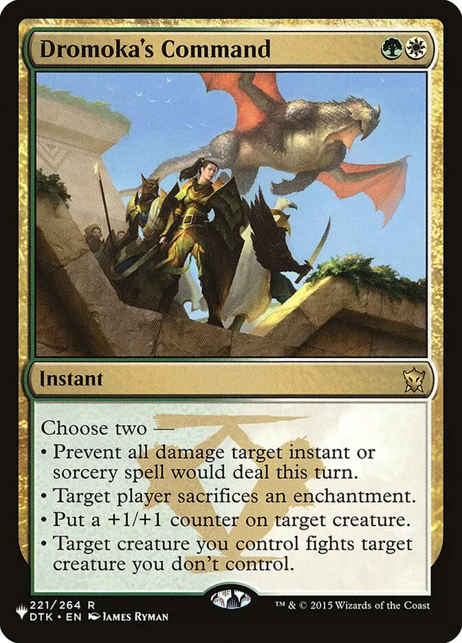 2020 The List Dromoka's Command rare #DTK-221 rare card image