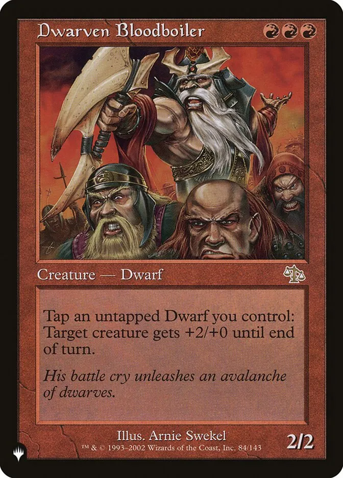 2020 The List Dwarven Bloodboiler #JUD-84 rare card image