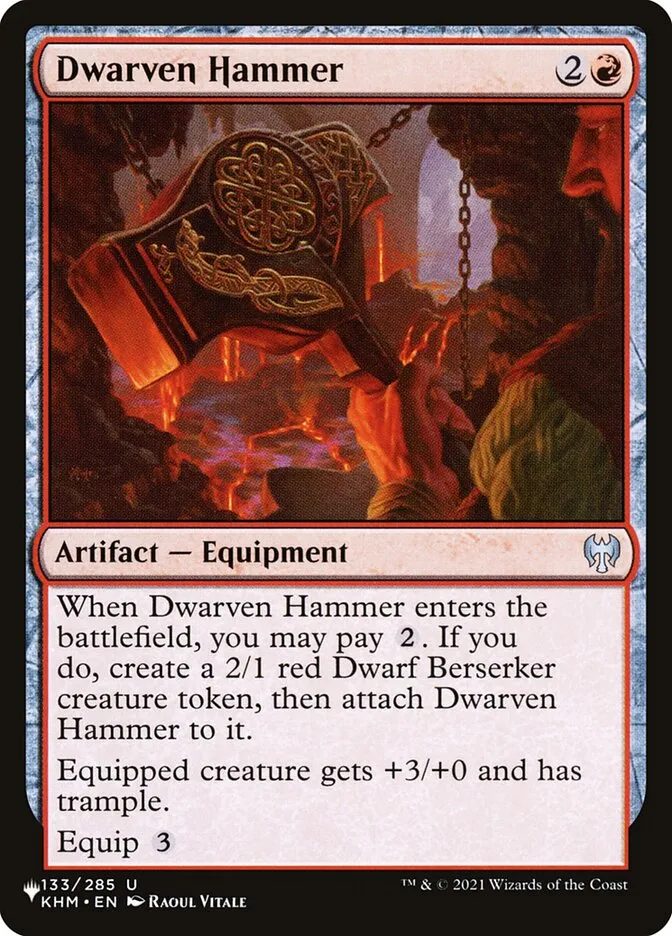 2020 The List Dwarven Hammer #KHM-133 uncommon card image
