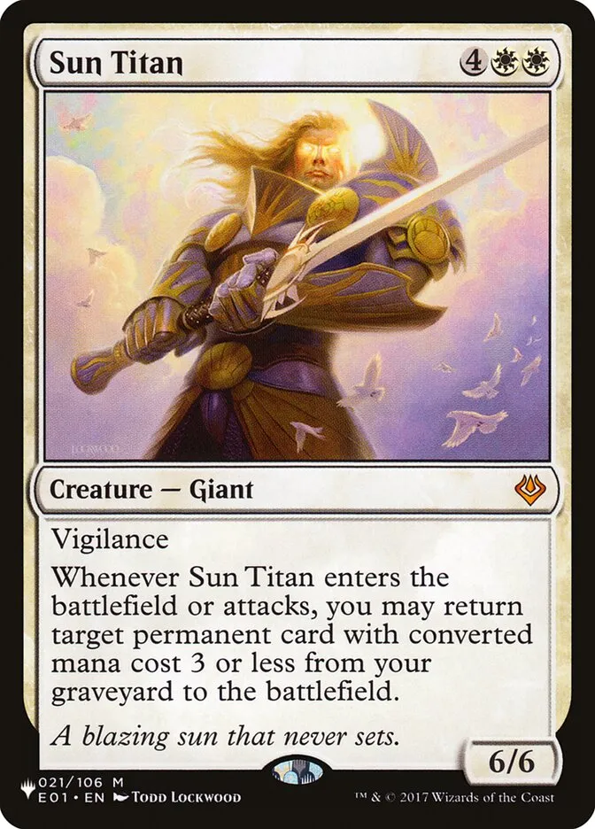 2020 The List Sun Titan #E01-21 mythic card image