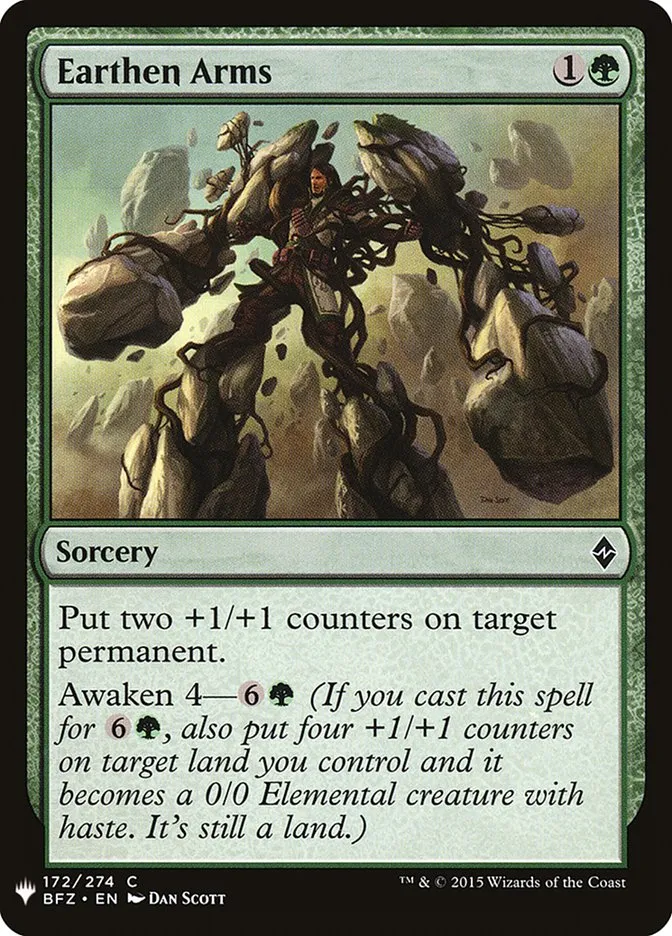 2020 The List Earthen Arms #BFZ-172 common card image
