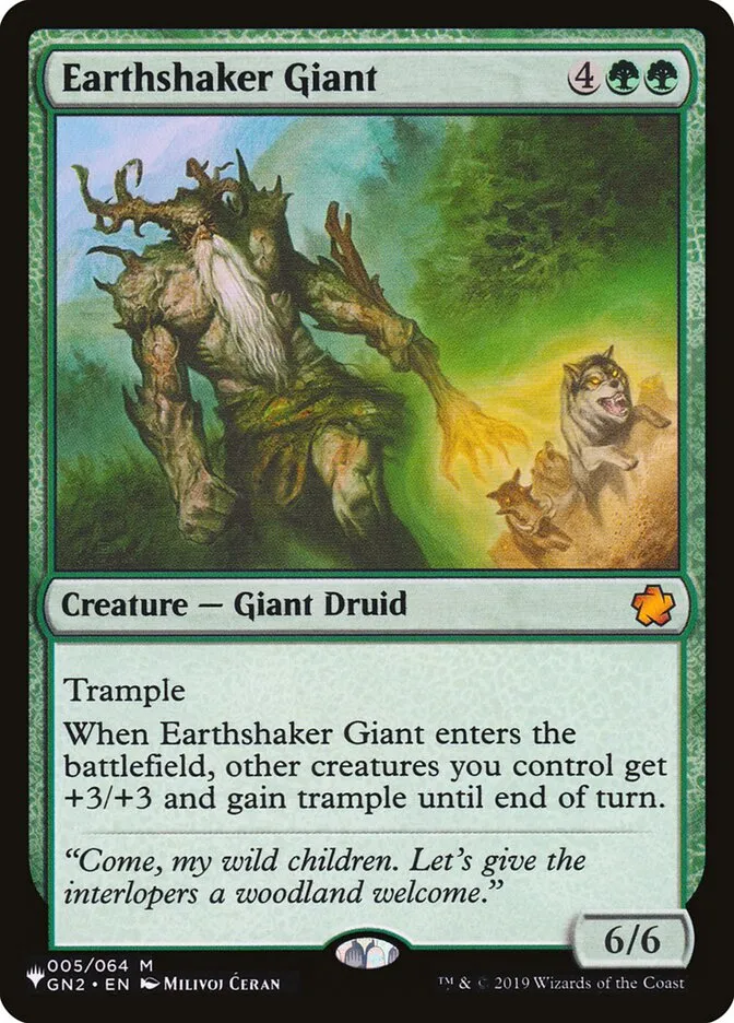 2020 The List Earthshaker Giant #GN2-5 mythic card image