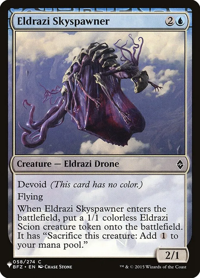 2020 The List Eldrazi Skyspawner #BFZ-58 common card image