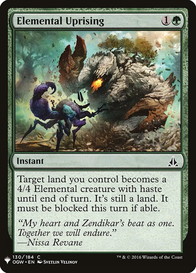 2020 The List Elemental Uprising #OGW-130 common card image