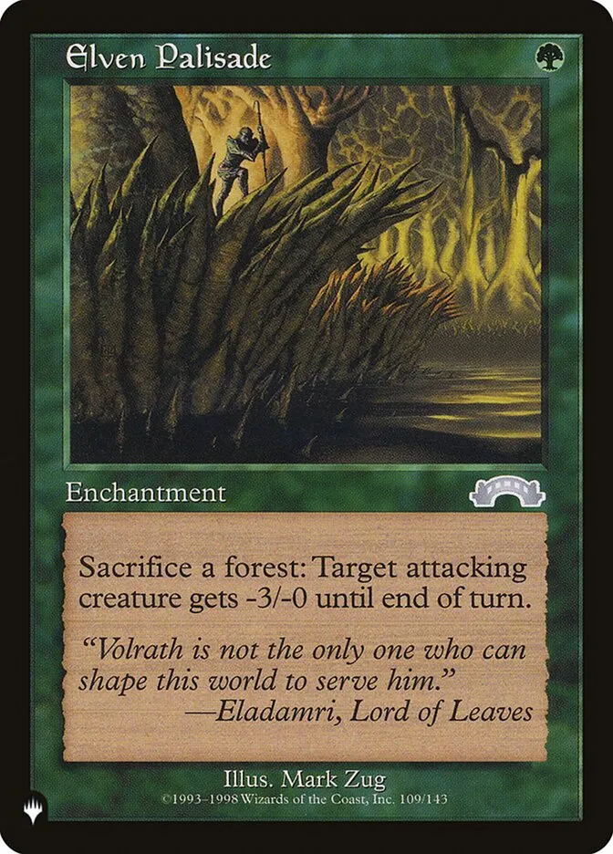 2020 The List Elven Palisade #EXO-109 uncommon card image