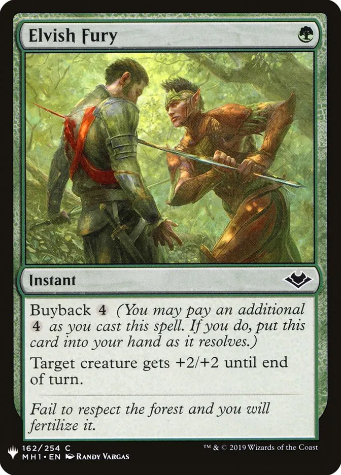2020 The List Elvish Fury #MH1-162 common card image