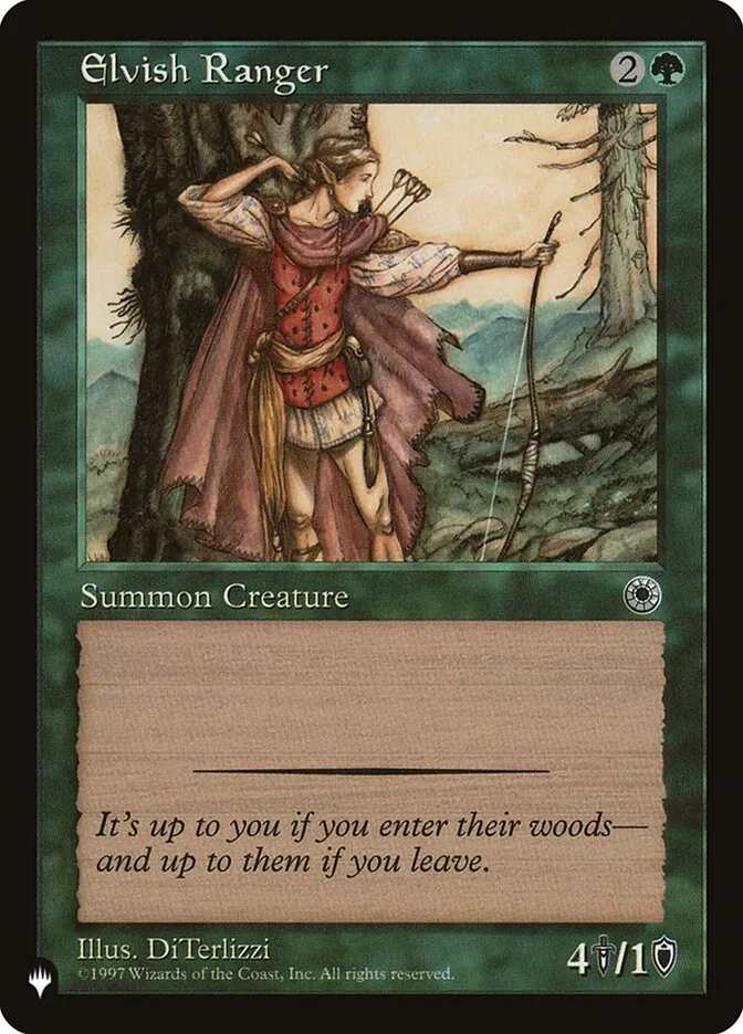 2020 The List Elvish Ranger #POR-165 common card image