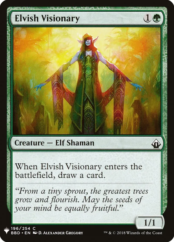 2020 The List Elvish Visionary #BBD-196 common card image