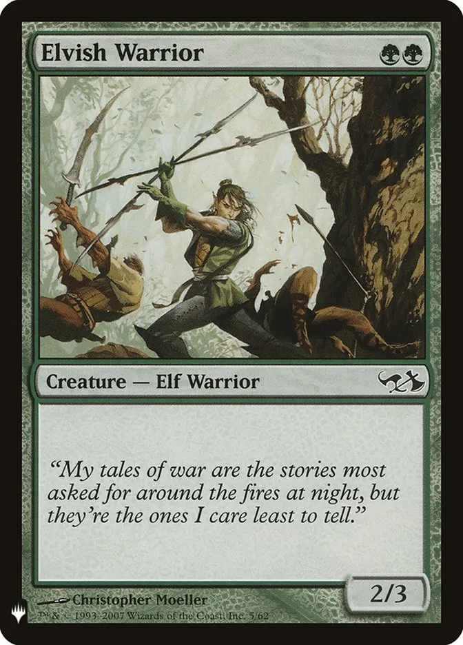 2020 The List Elvish Warrior common #DD1-5 common card image