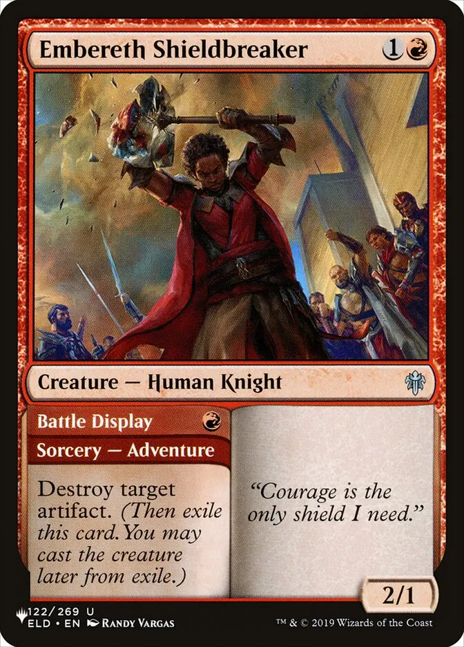 2020 The List Embereth Shieldbreaker // Battle Display #ELD-122 uncommon card image