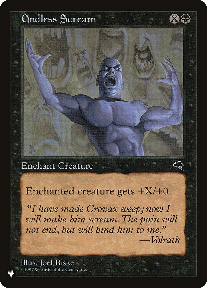 2020 The List Endless Scream common #TMP-132 common card image