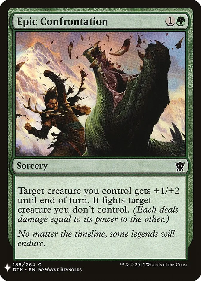 2020 The List Epic Confrontation common #DTK-185 common card image