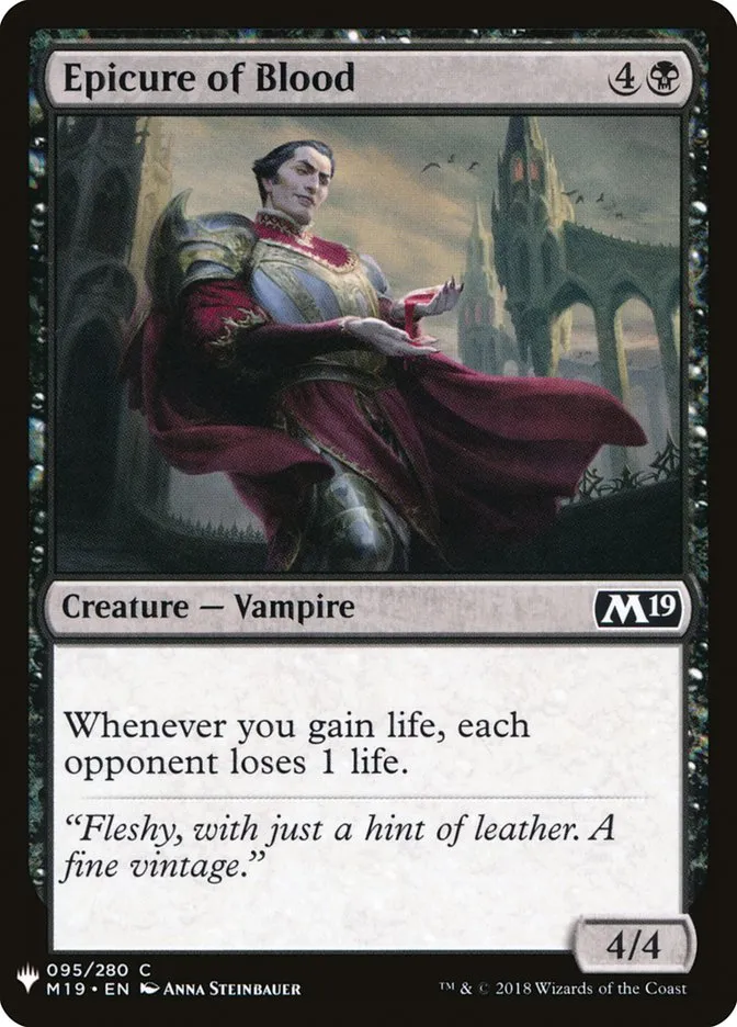 2020 The List Epicure of Blood #M19-95 common card image