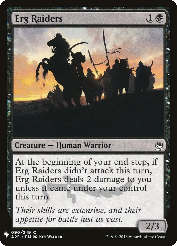 2020 The List Erg Raiders #A25-90 common card image
