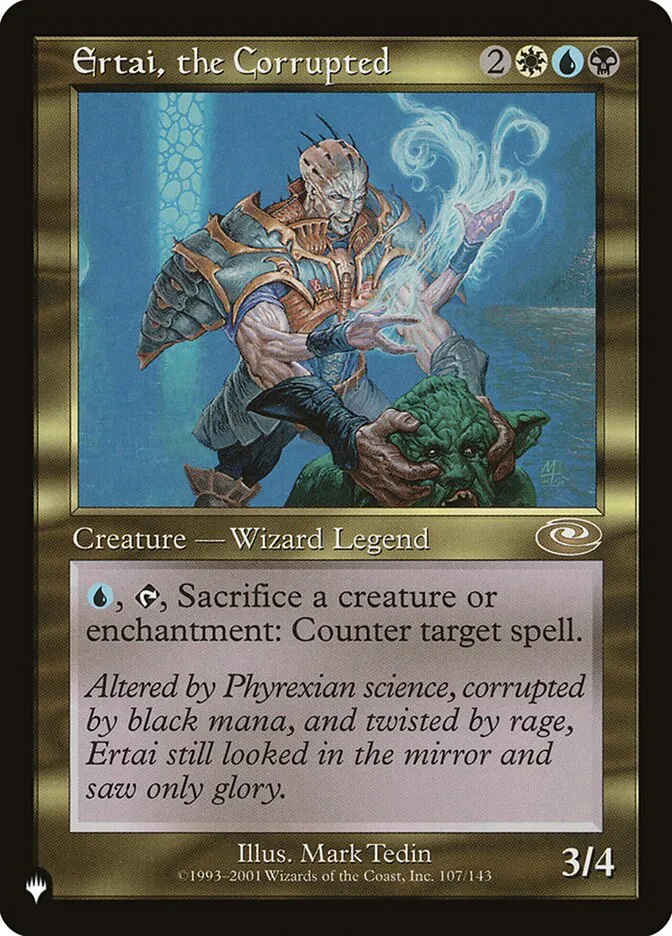 2020 The List Ertai, the Corrupted #PLS-107 rare card image