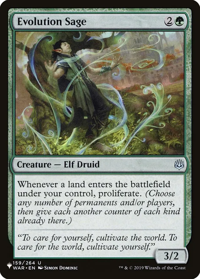 2020 The List Evolution Sage uncommon #WAR-159 uncommon card image