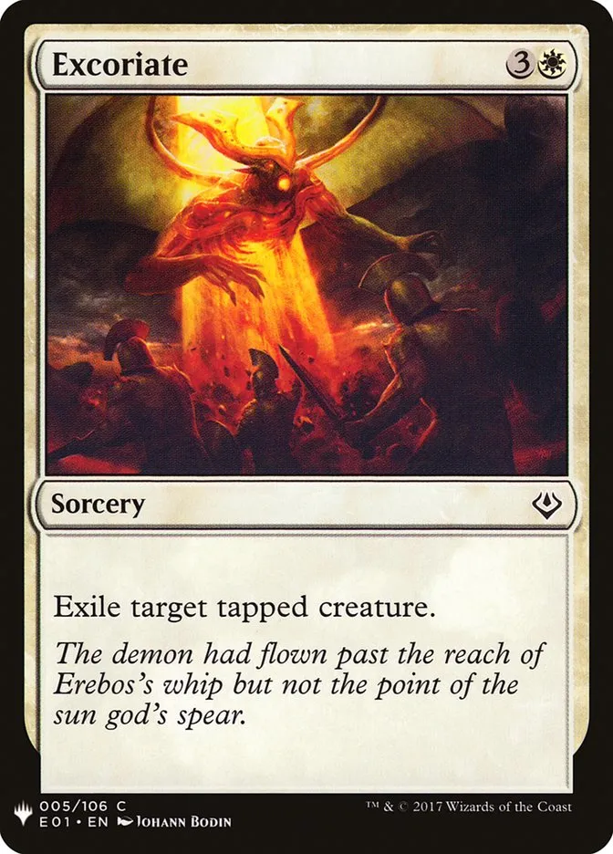 2020 The List Excoriate common #E01-5 common card image