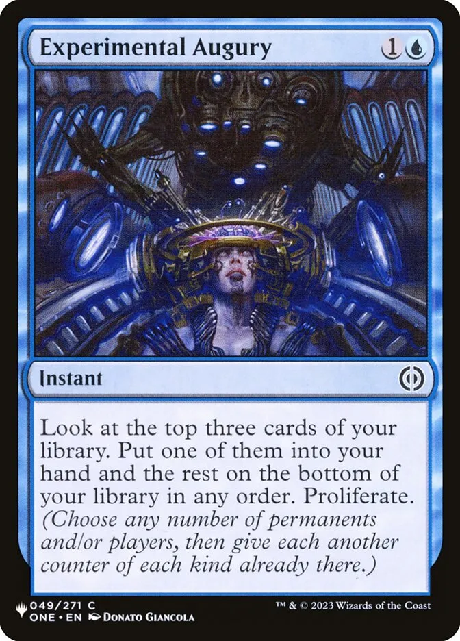 2020 The List Experimental Augury common #ONE-49 common card image