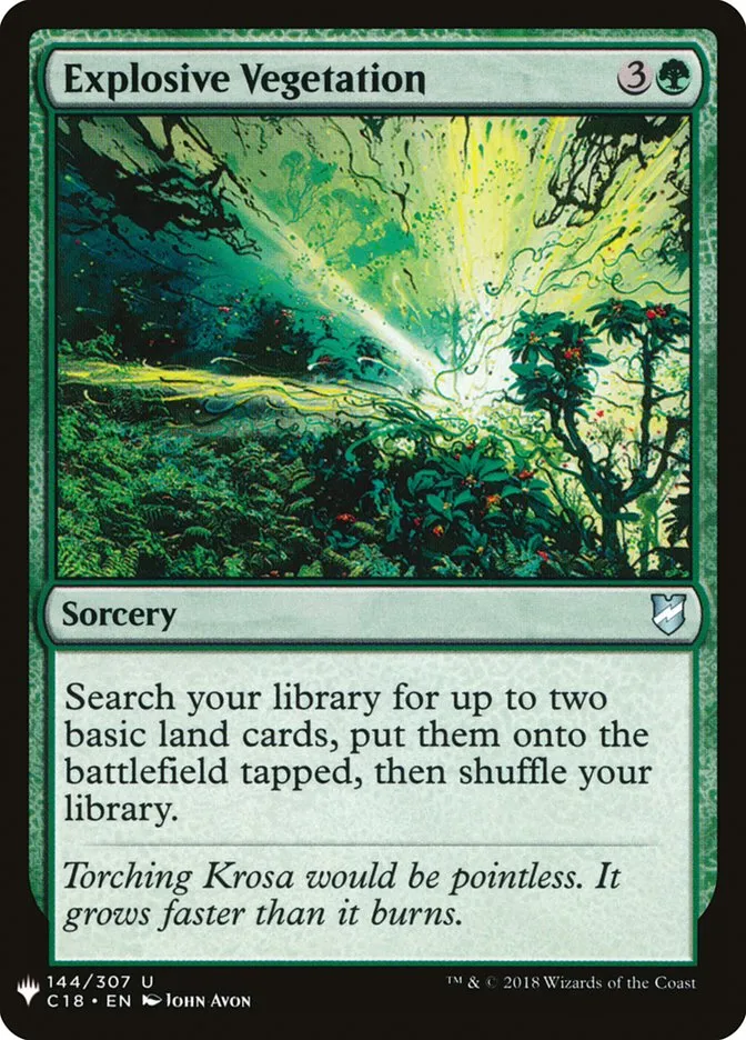 2020 The List Explosive Vegetation #C18-144 uncommon card image