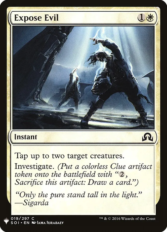 2020 The List Expose Evil common #SOI-19 common card image