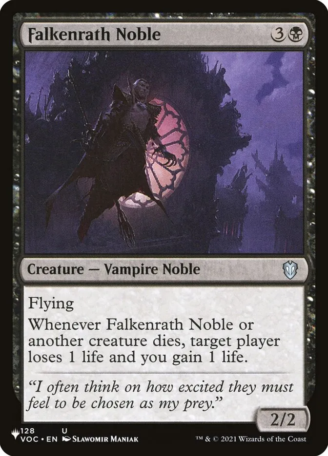 2020 The List Falkenrath Noble #VOC-128 uncommon card image