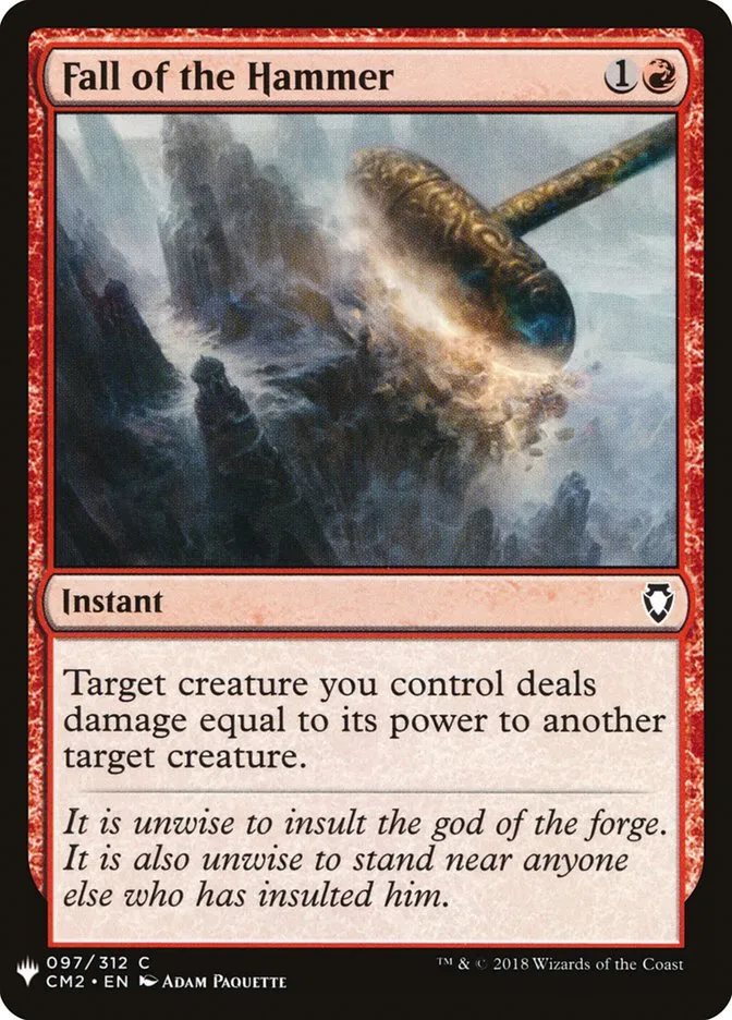 2020 The List Fall of the Hammer #CM2-97 common card image