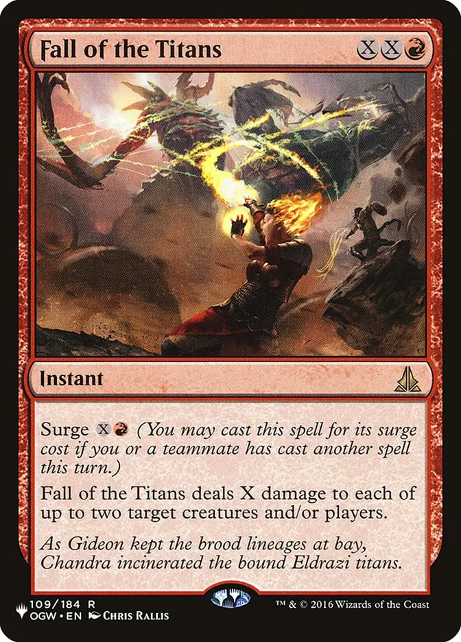 2020 The List Fall of the Titans #OGW-109 rare card image