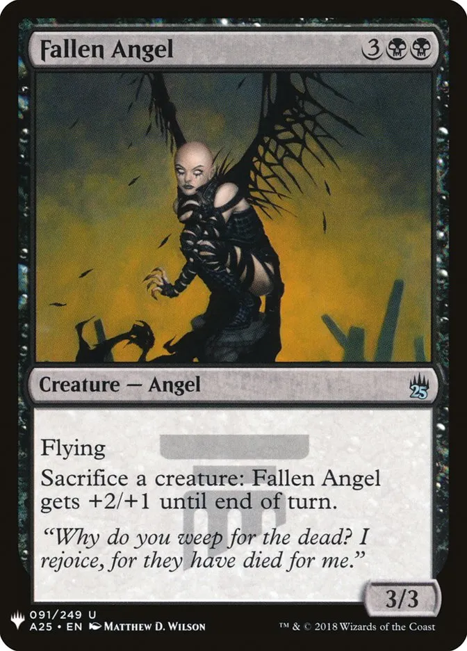 2020 The List Fallen Angel #A25-91 uncommon card image