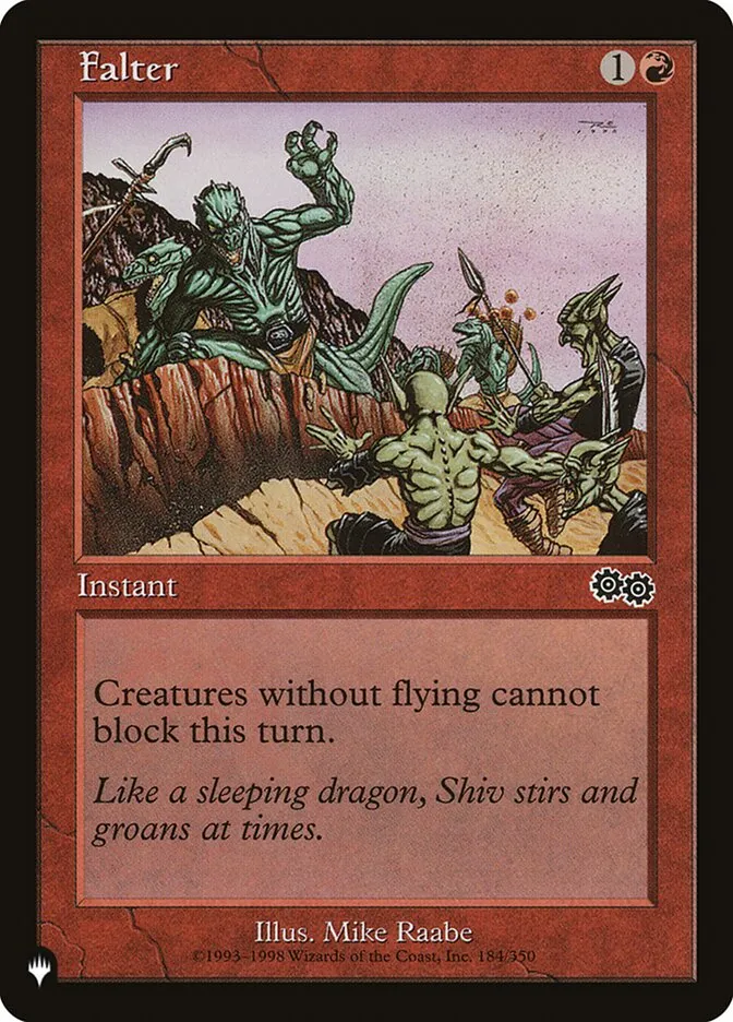 2020 The List Falter #USG-184 common card image