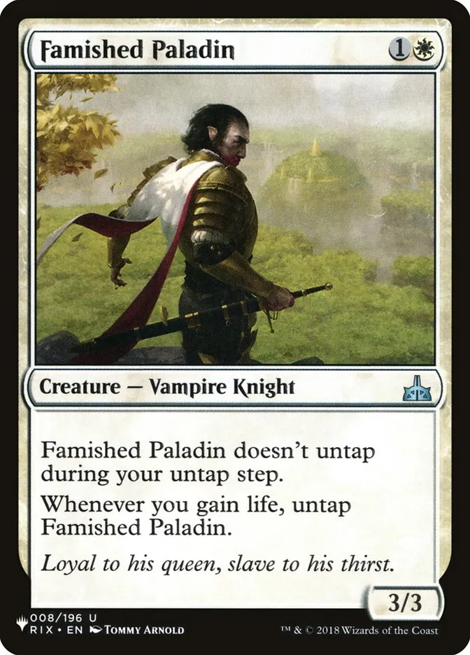 2020 The List Famished Paladin #RIX-8 uncommon card image