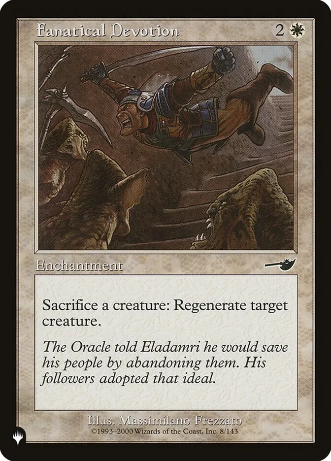 2020 The List Fanatical Devotion common #NEM-8 common card image