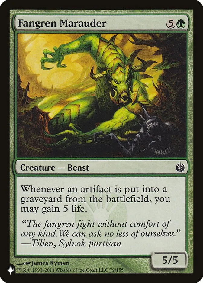 2020 The List Fangren Marauder #MBS-79 common card image