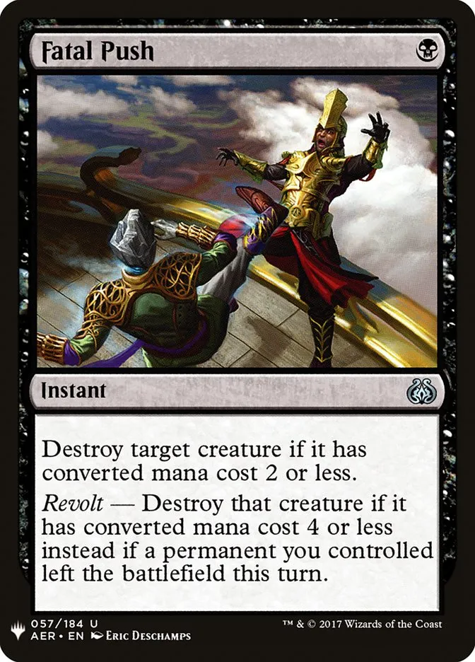2020 The List Fatal Push #AER-57 uncommon card image