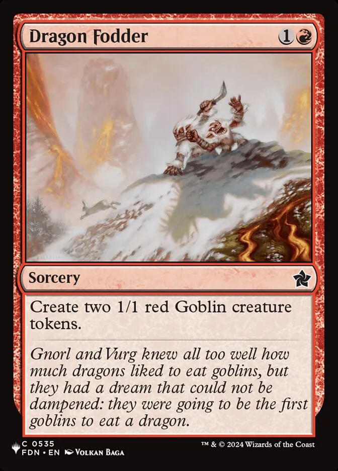 2020 The List Dragon Fodder #FDN-535 common card image
