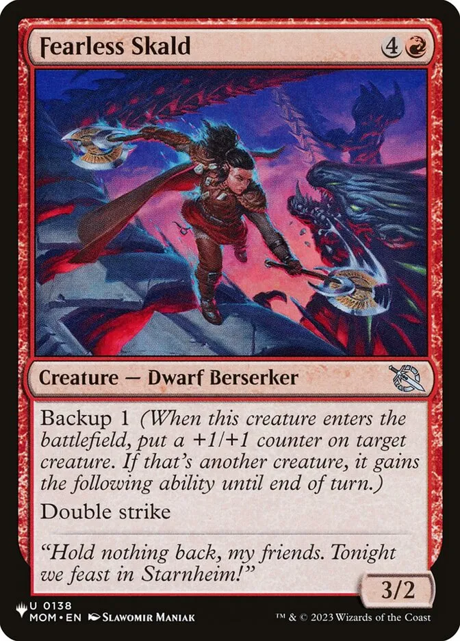2020 The List Fearless Skald #MOM-138 uncommon card image