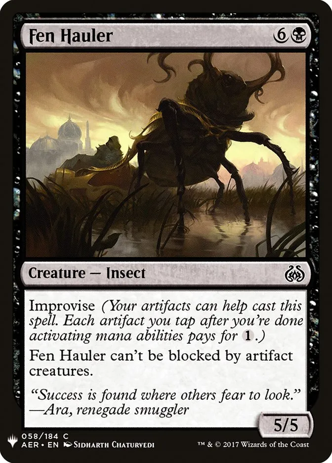 2020 The List Fen Hauler #AER-58 common card image