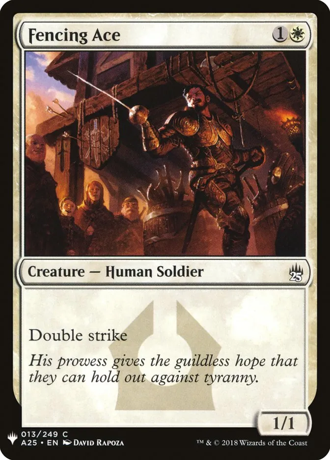 2020 The List Fencing Ace #A25-13 common card image