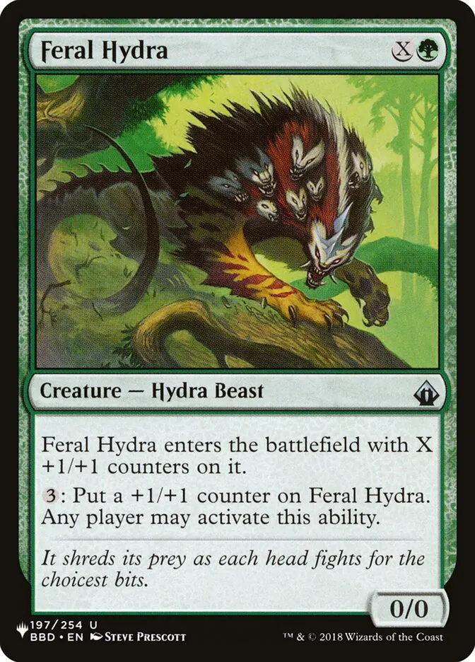 2020 The List Feral Hydra #BBD-197 uncommon card image