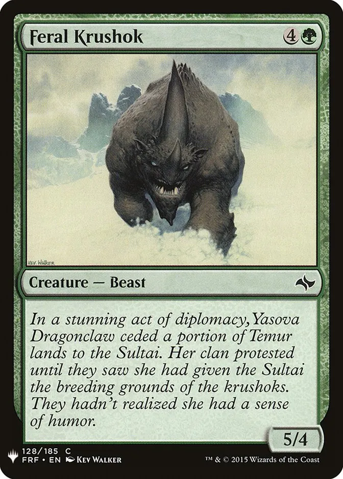 2020 The List Feral Krushok #FRF-128 common card image