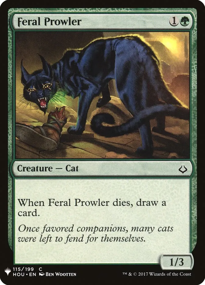 2020 The List Feral Prowler #HOU-115 common card image