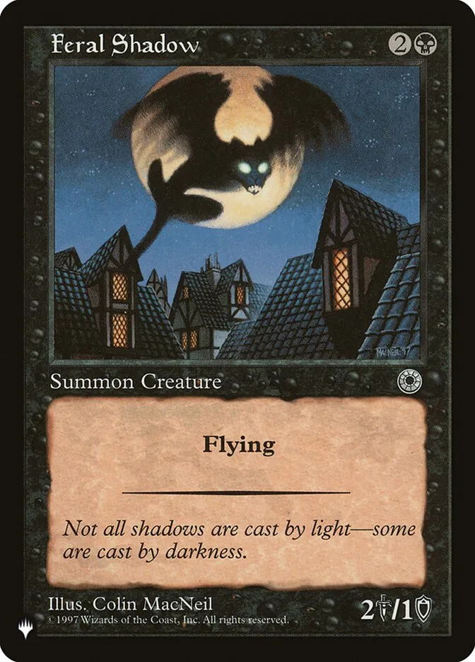 2020 The List Feral Shadow #POR-93 common card image