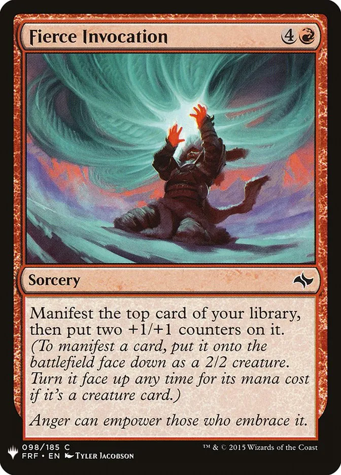 2020 The List Fierce Invocation common #FRF-98 common card image