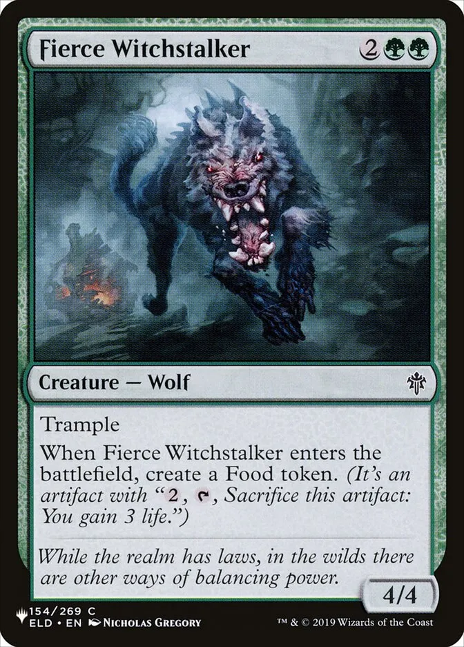 2020 The List Fierce Witchstalker common #ELD-154 common card image
