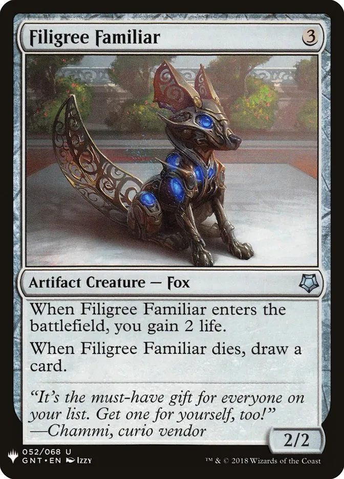 2020 The List Filigree Familiar #GNT-52 uncommon card image