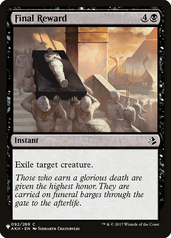 2020 The List Final Reward common #AKH-92 common card image