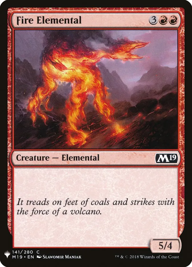 2020 The List Fire Elemental common #M19-141 common card image