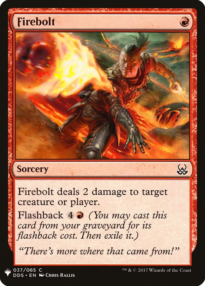 2020 The List Firebolt common #DDS-37 common card image